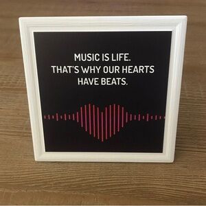 Framed Music Quote Art